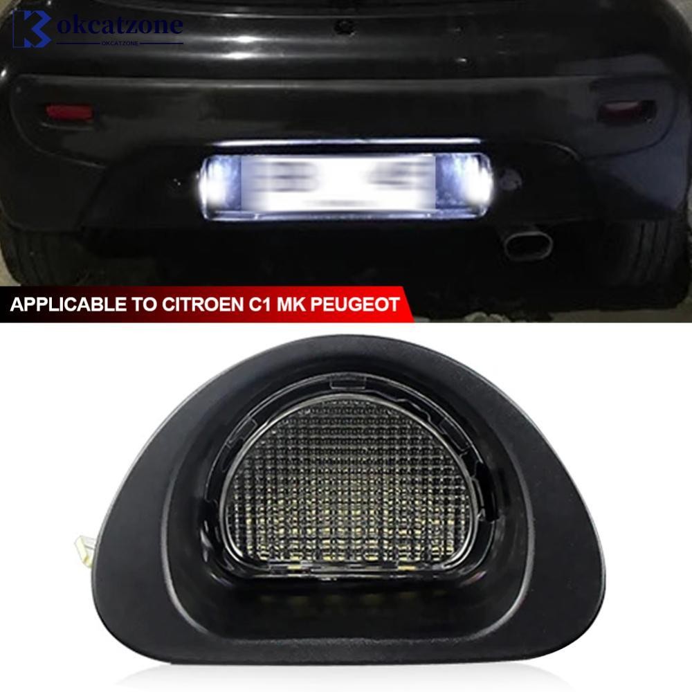 OKCATZONE รถ LED ป้ายทะเบียนจํานวนแผ่นสําหรับ Peugeot 107 05-14 Canbus สําหรับ Citroen C1 MK I 05-13