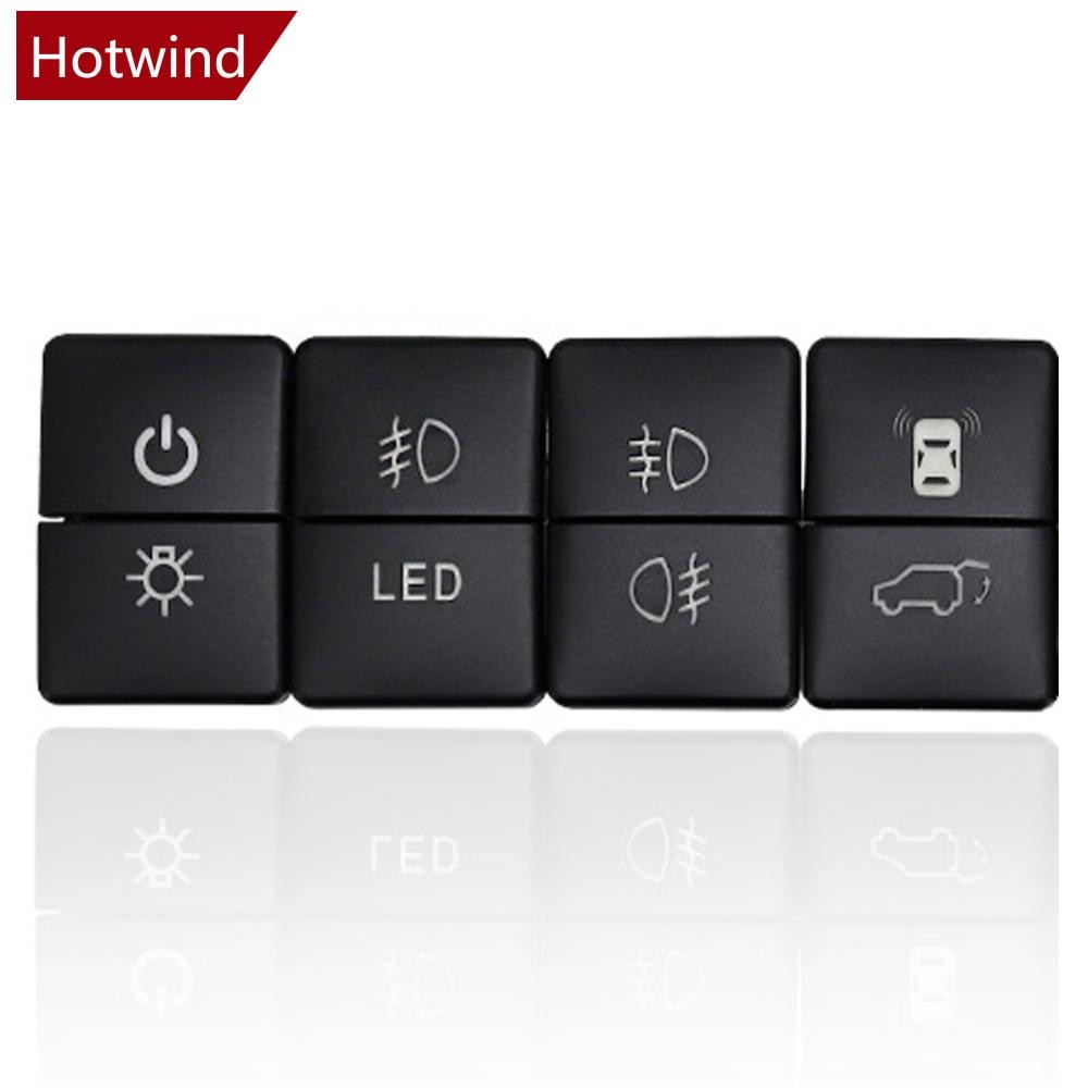 HTT 1 PC Dual Keys Switch Dual Switch Fog Light Daytime Running Light DRL ปุ่มสวิทช์สําหรับ Toyota
