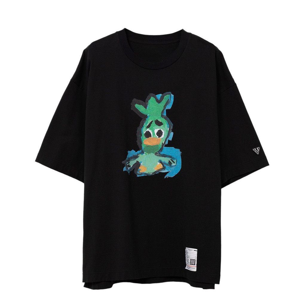 MIHARA YASUHIRO graffiti พิมพ์ unisex ลําลองหลวมใหม่รอบคอ oversize เสื้อยืดแขนสั้นผู้ชาย
