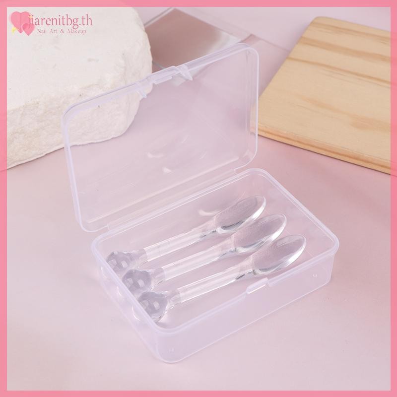 RENBG 1/3pcs อะคริลิคไม้พายเครื่องสําอาง Scoop กล่อง Face ครีมหน้ากากโคลนผสมช้อนเครื่องมือความงามดูดซับ Roller Facial Applicator TH - รูปที่ 4