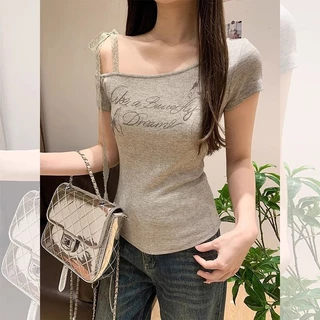 Veewink พร้อมส่งจากกทม เสื้อผู้หญิงแขนสั้น เอวลอย ผ้าเลซ ลายผีเสื้อ ใส่กระชับตัว โปร่งสบาย สวยเซ็กซี่ ไซส์ S-XXL