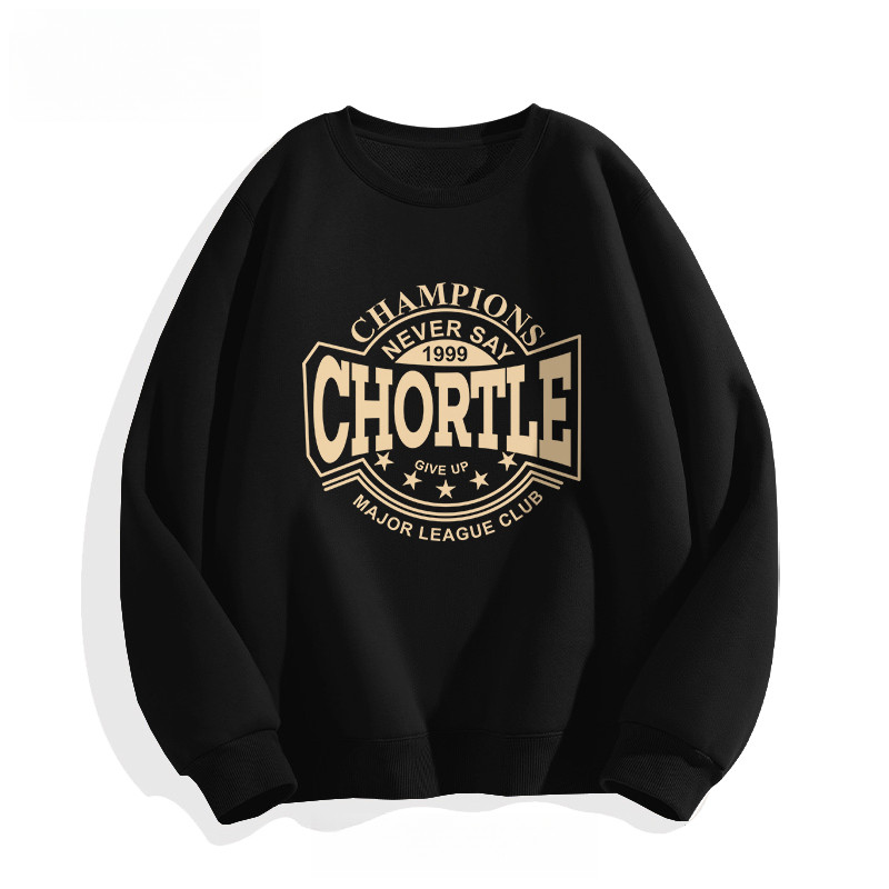 เสื้อกันหนาวผู้ชาย แขนยาว แฟชั่นขนาดบวก คอกลม สไตล์อเมริกัน