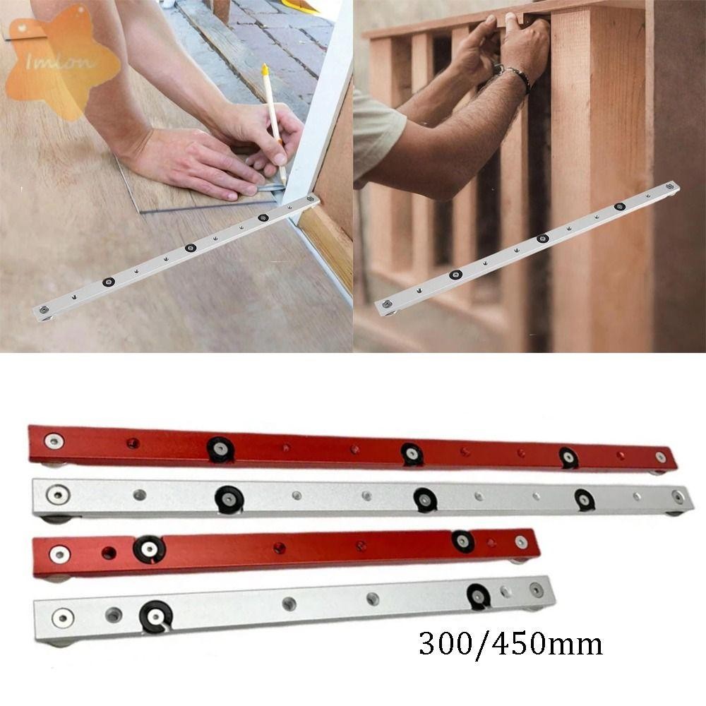 IMLON ตารางเลื่อยวัด Rod, อลูมิเนียมโลหะผสม Miter Bar เครื่องมืองานไม้ T Track Miter Bar Slider, DIY 300/45 มม.ทนทานต่อการใช้งาน T Slot Miter Gauge Slider
