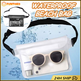 สินค้ามีคุณภาพ กระเป๋าคาดเอวซองกันน้ำ ใส่มือถือ PVC สามชั้น …