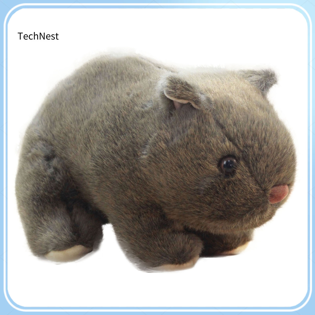 เทคเนสท์‌| ตุ๊กตาจําลองของเล่น Wombat สําหรับหอพักยัดไส้ Guinea Pig สัตว์ของเล่นตุ๊กตานุ่ม