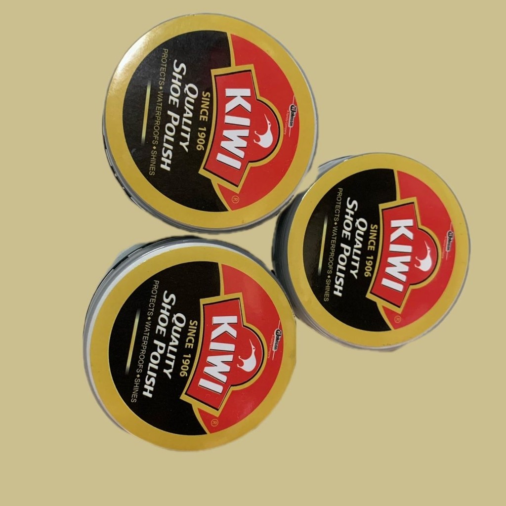 KIWI Qiwei Original นําเข้า High-End ของแท้หนัง Care ครีมรองเท้าครีมสีดํา KIWI Qiwei Original นําเข้