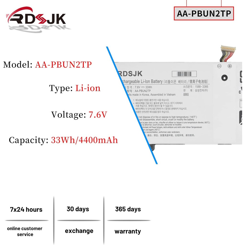 AA-PBUN2TP แบตเตอรี่แล็ปท็อปสําหรับ Samsung Chromebook 3 XE500C13 XE500C13-K01US XE500C13-K02US XE50