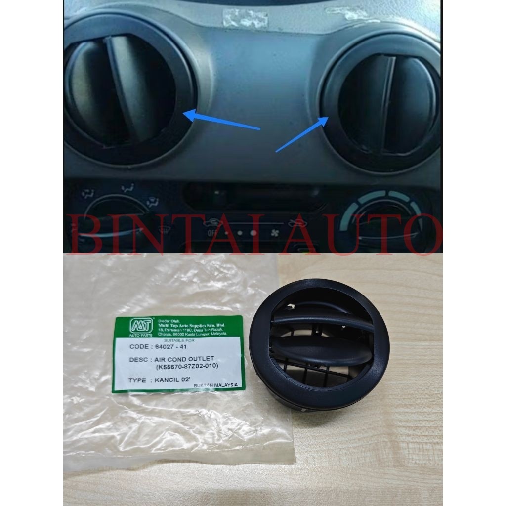 Perodua Kancil 2002 Air Cond Outlet/ Air Cond Vent 55670-87Z02-010