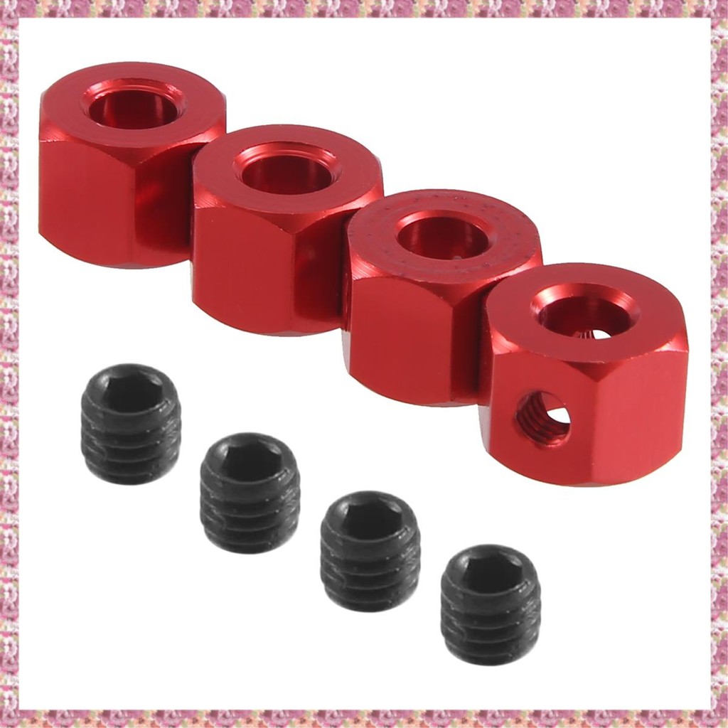 [VR] 4PCS 5 มม.ถึง 12 มม.โลหะ Combiner ล้อ Hub Hex อะแดปเตอร์สําหรับ D12 C14 C24 B14 B16 MN D90 D91 