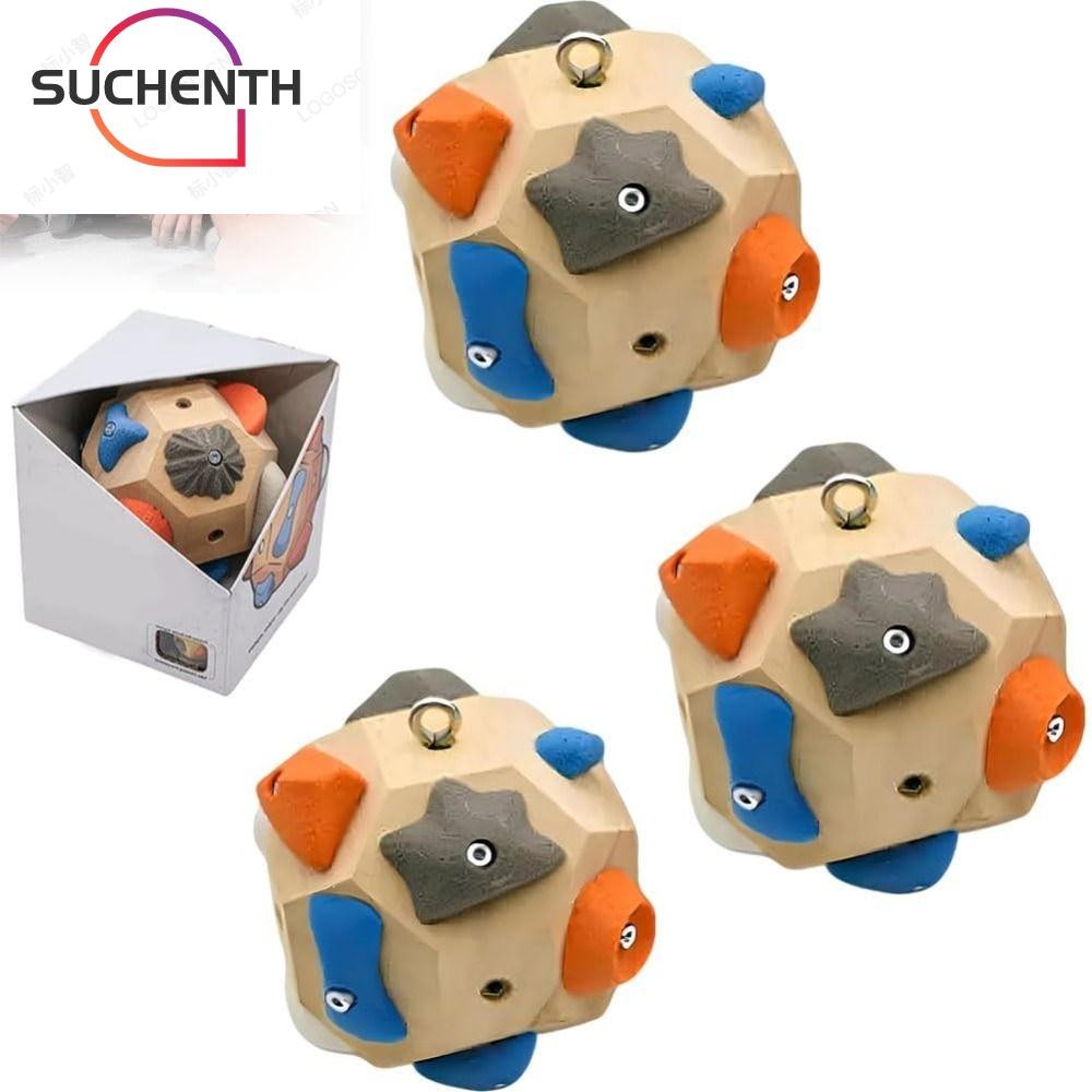 SUCHENCHEN ปีนถือหิน, บล็อกฝึกปีนเขา Multi-function Handcrafted Boulder Block, Finger Strength Training ลูกบอลปีนหน้าผาแบบพกพาสําหรับคนรักปีนเขา