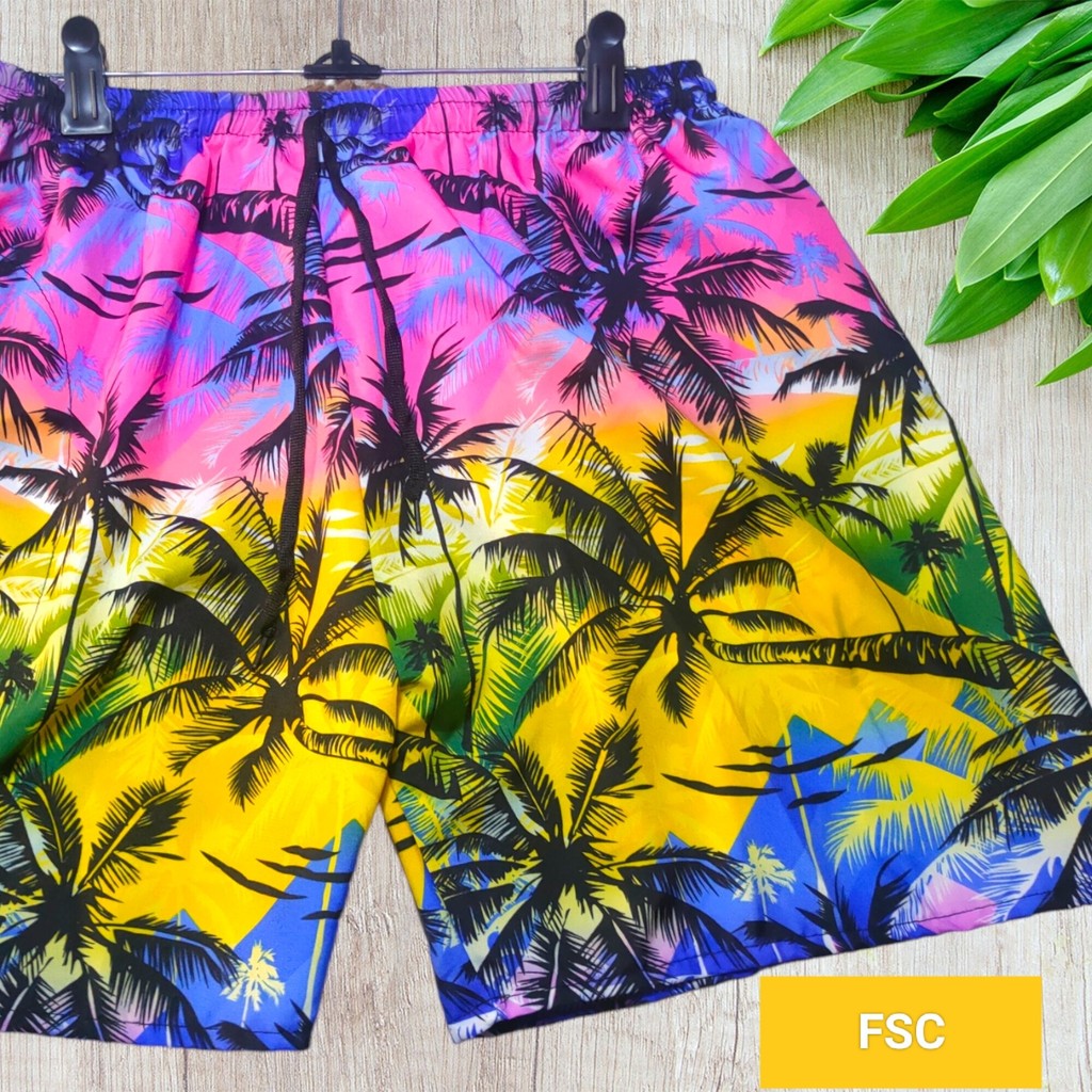 TASLAN SHORT SUMMER PRINT FIT TO XL