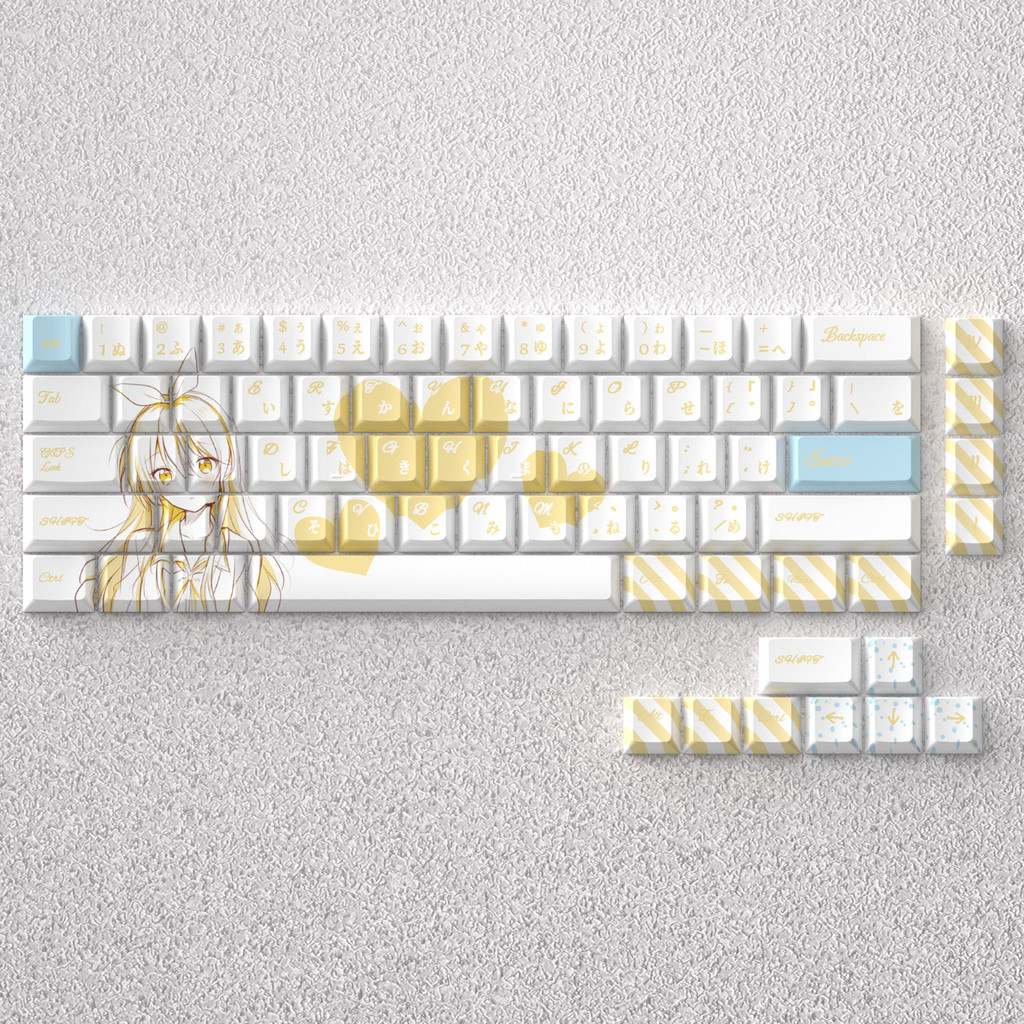 Kirizaki Qianji Cherry Profile Dye-Sub PBT Keycaps ครบชุด (73 คีย์)