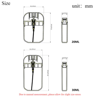 20/30ML U-Shaped Press น้ําหอมขวดสเปรย์การ์ดพลาสติกแอลกอฮอล์ Mini ตัวอย่างสําหรับเดินทางพร้อมตะขอ