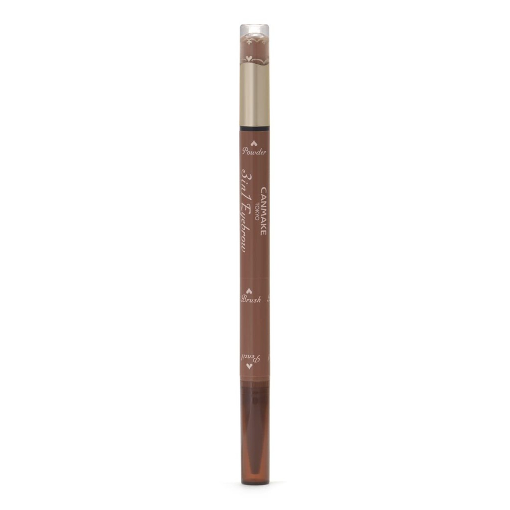 Canmake 3In1 Eyebrow 01 Natural Brown Pencil Eyebrow Powder คิ้วพร้อมแปรง
