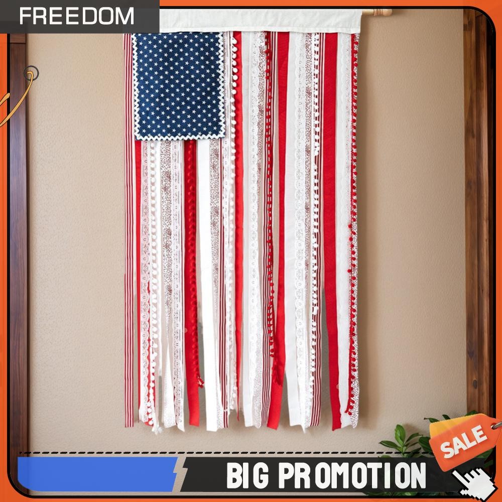 48in X 27in Patriotic American Flag 4th of July ตกแต่งธงชาติอเมริกัน