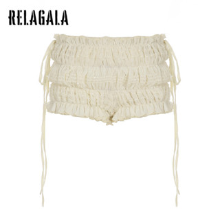 กางเกงขาสั้นแฟชั่นวันหยุดสำหรับผู้หญิง สีทึบใหม่ในปี 2025