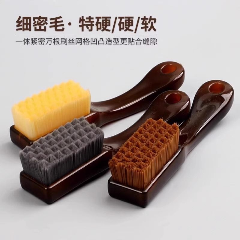 Wenwan แปรงสิบพันผม Mini Handy เครื่องมือ Amber Handle Checkerboard Non-Linting Pulp Coloring แบบพกพาวอลนัทชุดเครื่องมือ 08.01.8