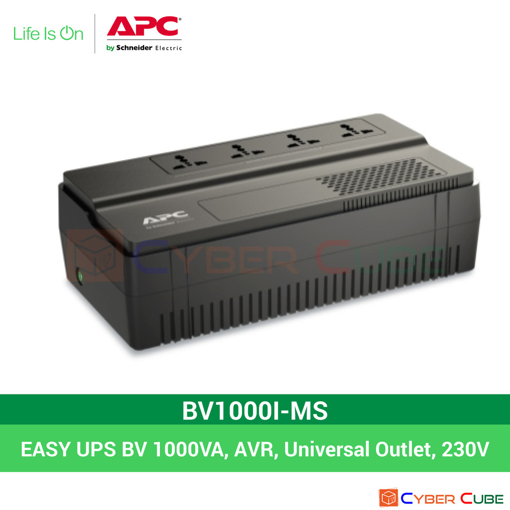 APC ( รุ่น BV1000I-MS ) EASY UPS BV 1000VA/600W AVR Universal Outlet 230V UPS ( เครื่องสำรองไฟฟ้า )