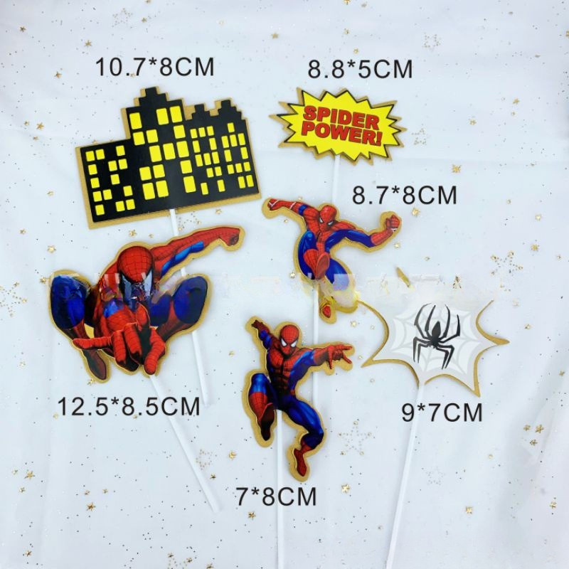 ขั้นสูง Spider Man เค้กชุดตกแต่งวันเกิดเด็ก Spider Man รูปที่ 3