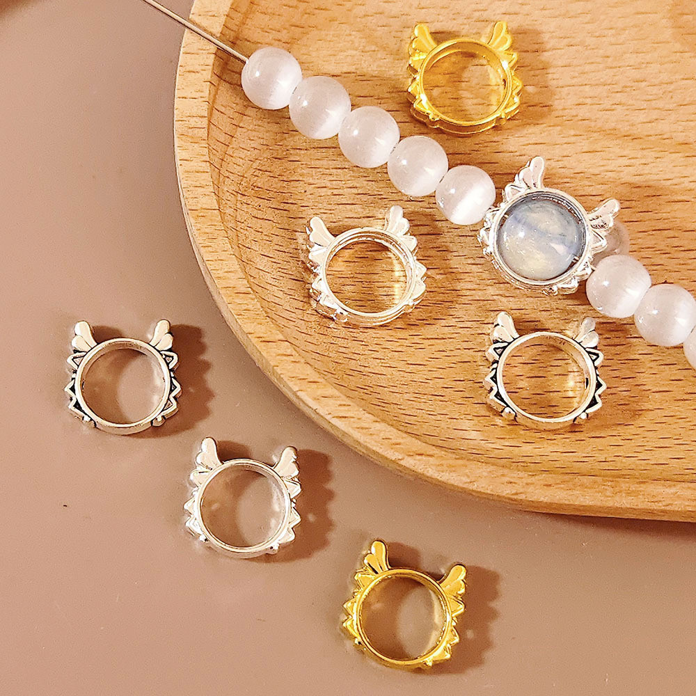ชุดอุปกรณ์เครื่องประดับ 20 ชิ้น สำหรับทำแหวน DIY พร้อมลูกปัดโลหะผสมและหลุมแหวน