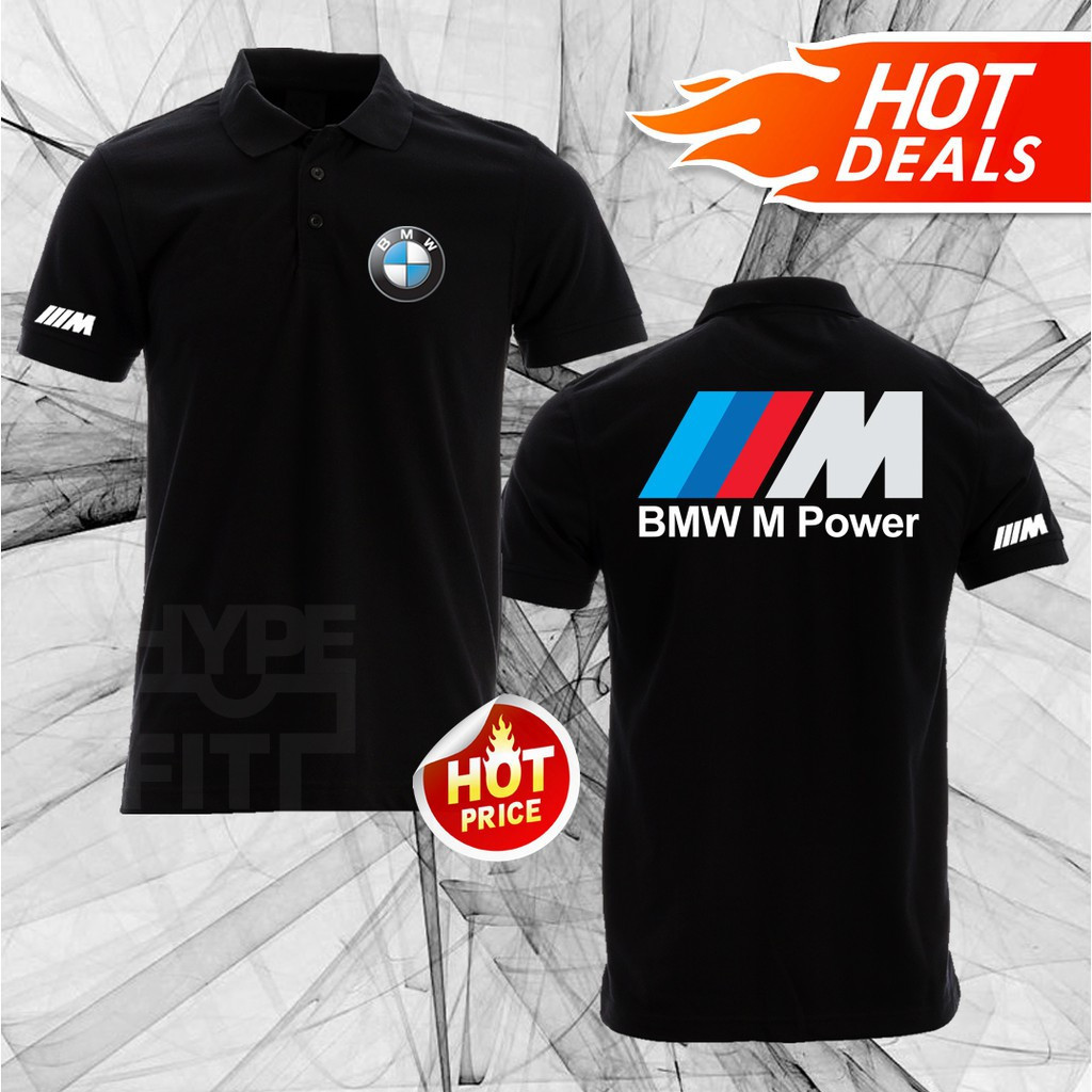 ใหม่ BMW MPower M Series Bimmer Motorsport Performance Racing Polo Cotton แขนสั้น