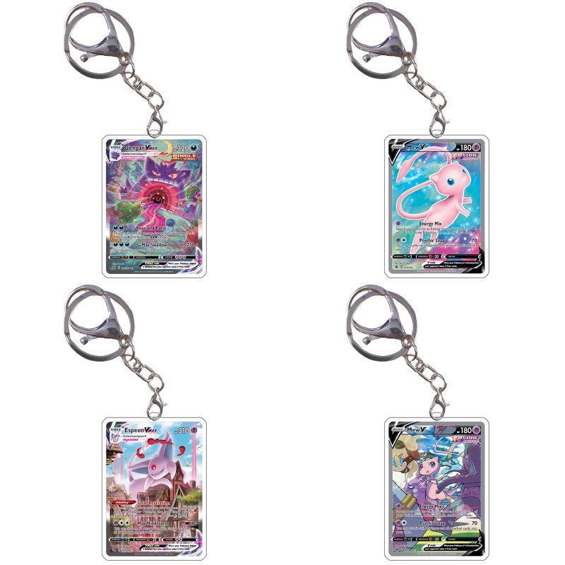 Pokemon พวงกุญแจการ์ดสไตล์เทรนเนอร์ Lilligant Arceus Sylveon Espeon ตัวละครอะนิเมะเกม Self Made อะคริลิค Pendan