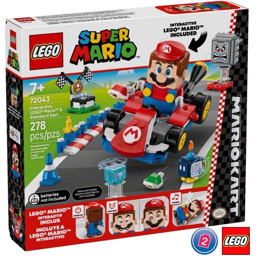 เลโก้ LEGO Super Mario 72043: Mario Kart – Interactive LEGO® Mario & Standard Kart
