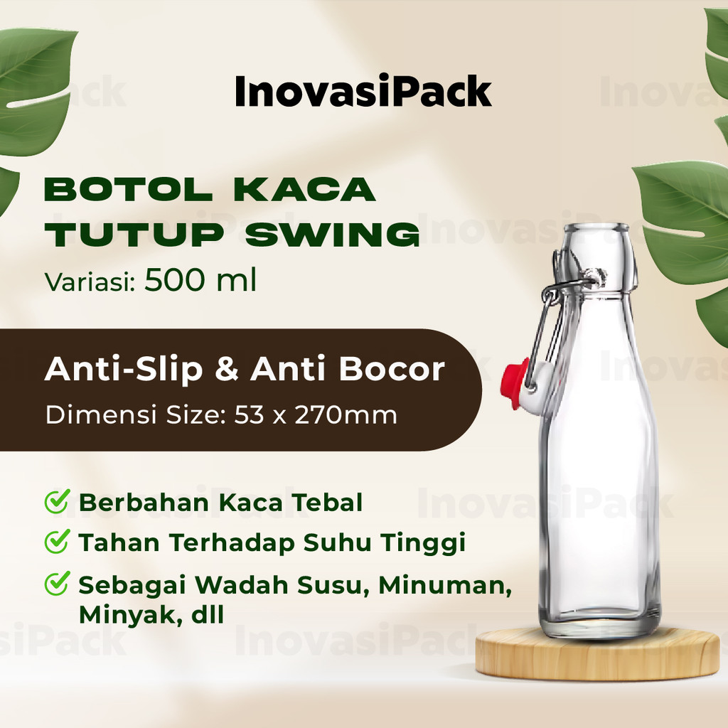 ขวดฝาสวิง 250ml 500ml 1000ml / ขวดแก้วสวิง 250ml 500ml 1000ml