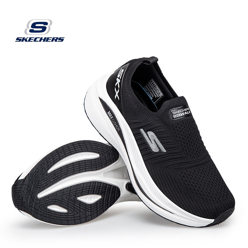 พร้อมสต็อก *Sketchers_ MAX CUSHION ใหม่ผู้ชายและผู้หญิงขนาดใหญ่กีฬารองเท้า Memory Insole Shock Absor