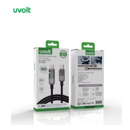 Uvolt สายชาร์จ & โอนข้อมูล Digital WC-108C TypeC 100W