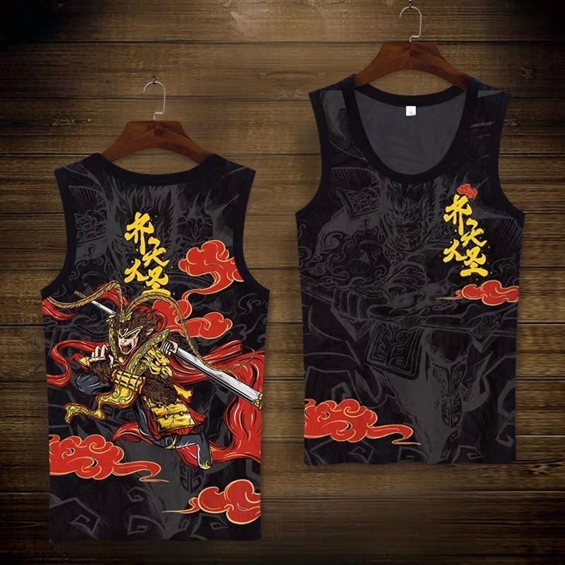 ฤดูร้อนใหม่ 3D อะนิเมะพิมพ์ Quick-Drying แฟชั่น Breathable แขนกุด Tank Top เสื้อยืด