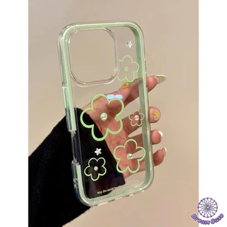 เคสไอโฟน11 แฟชั่นดอกไม้น่ารักโปร่งใสนุ่ม สำหรับ IPhone 15 17 16 13 14 11 12 Pro Max 13 15 14 12 16 Pro 16 14 15 Plus Air