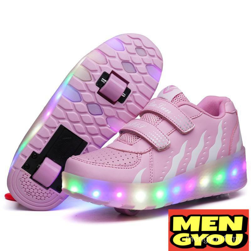 รองเท้า Heelys พิมพ์เปล่งแสง สำหรับเด็กและเยาวชน ขนาด 27-39