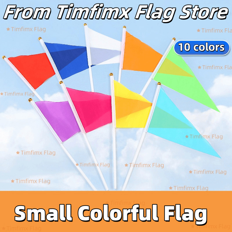 Timfimx ธงสามเหลี่ยมหลากสี แดง/น้ําเงิน/เหลือง/ดํา/ขาว/ส้ม/ม่วง/เขียว/ชมพู สําหรับงานปาร์ตี้และเฉลิมฉลอง
