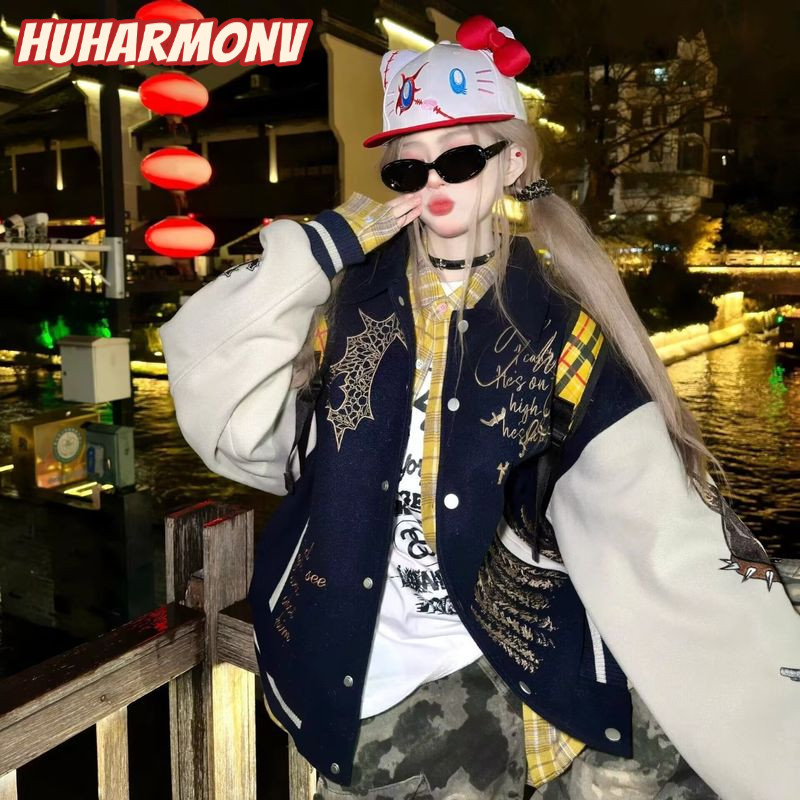 เสื้อแจ็คเก็ต Ocshean Urban Streetwear ดีเทลปักสไตล์ทันสมัย