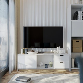 Koncept Furniture ไซด์บอร์ด PLAY รุ่น WHITIE สีขาว (140x40x45 ซม.) แบรนด์ KONCEPT FURNITURE