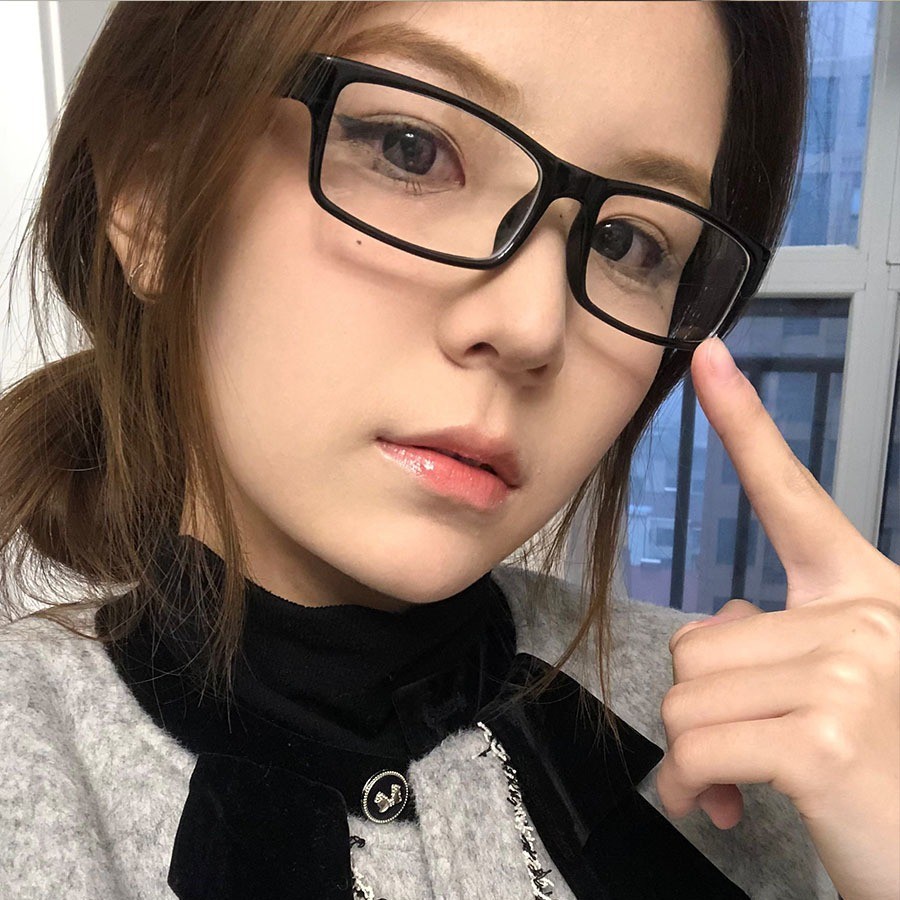 Future Star แว่นตาแฟชั่น 0~-425° แว่นตาสายตาสั้น ป้องกันแสงสีฟ้า กรอบแว่นตาสีดำ เวอร์ชั่นเกาหลี Y2K - รูปที่ 2