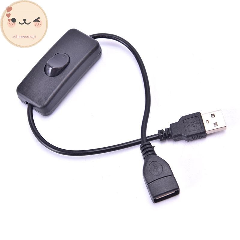 Chee 28 ซม.สาย USB พร้อมเปิด/ปิดสายเคเบิลขยายสลับสําหรับโคมไฟ USB พัดลม USB EN