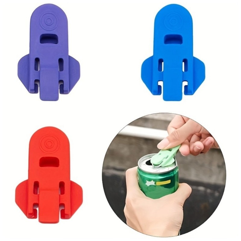 ONE ชุด 10 ขวดเครื่องดื่มพลาสติกสําหรับเบียร์สามารถขนาดกะทัดรัด Ergonomic Drink Tab Cover Perfect สํ