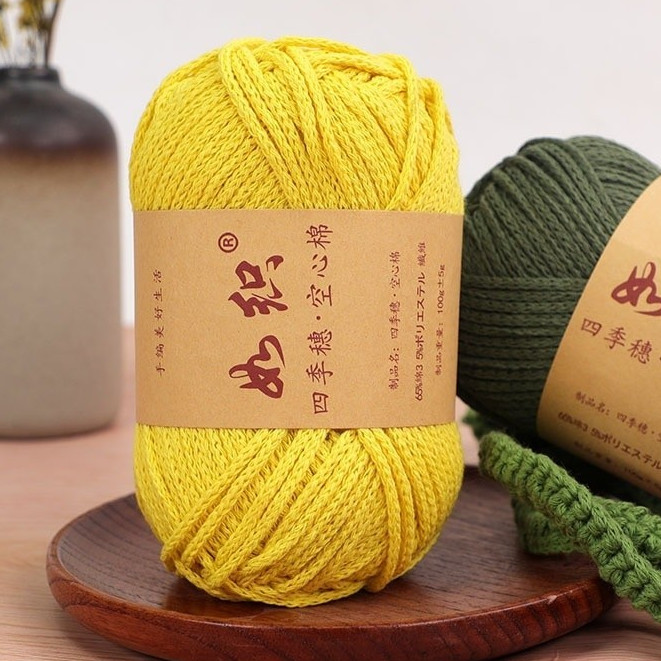 ด้ายผ้าฝ้าย100g ด้ายทอผ้า DIY เส้นด้ายถัก ผ้าฝ้าย ปักไหมพรม ไหมพรมนุ่ม [NO. 1-30]