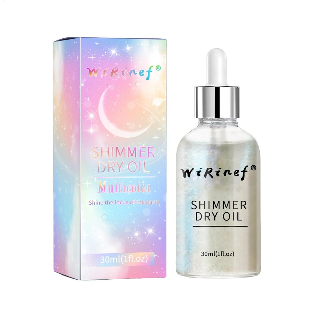 Body Glitter Oil Body Shimmer Body Shine Oil Glitter Oil Body Glow Oil Long-Lasting Highlighter Body