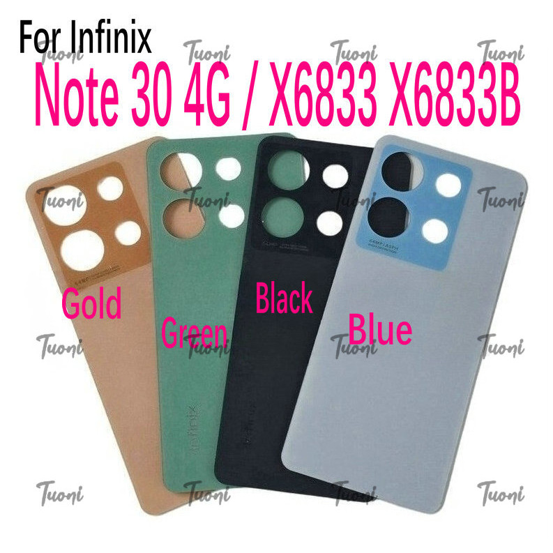 สําหรับ Infinix Note 30 4G / X6833 X6833B ที่อยู่อาศัยปกหลังแบตเตอรี่ประตูกรณีเปลี่ยนอะไหล่ซ่อมปกหลั
