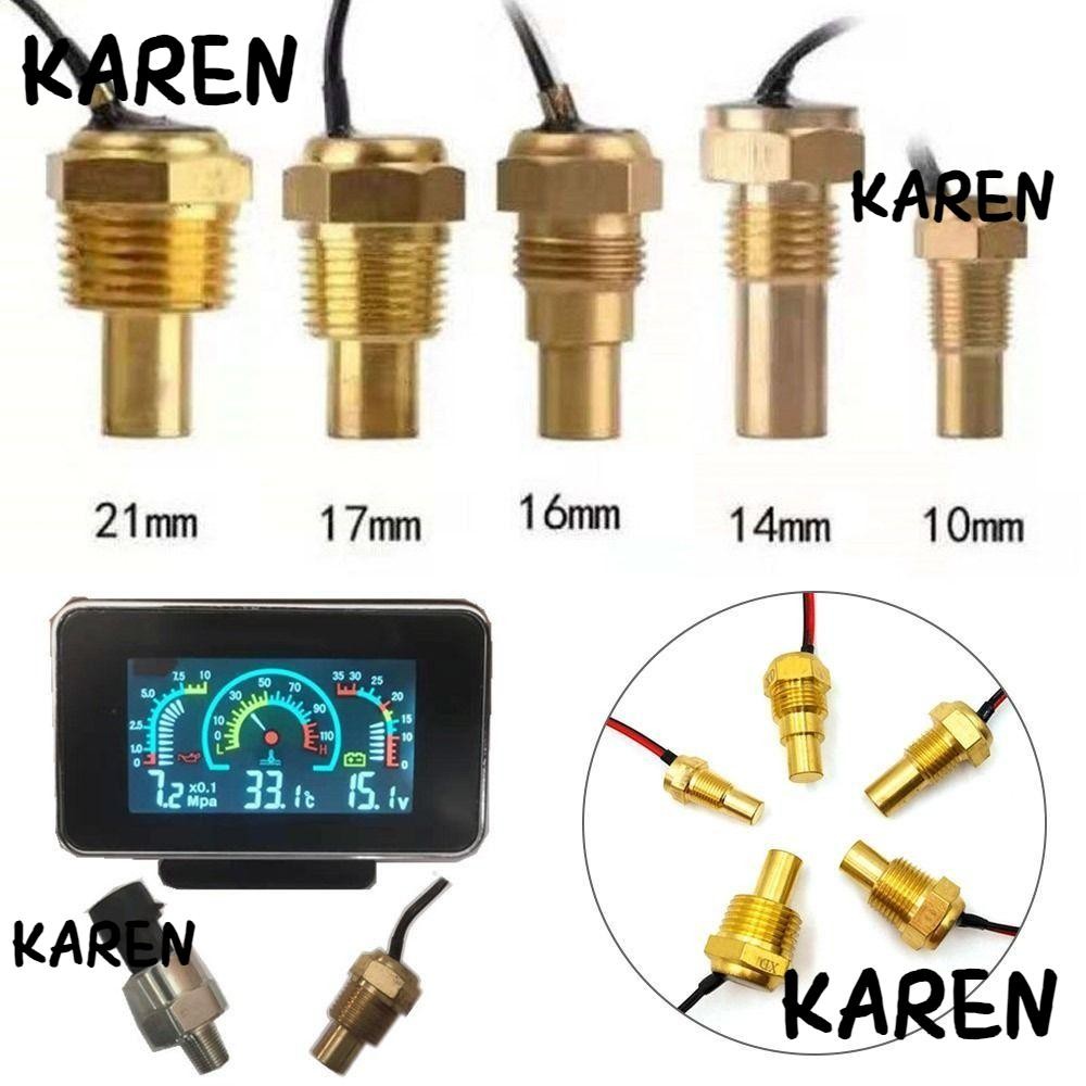 KARENGOODS เซ็นเซอร์อุณหภูมิแบบดิจิตอลสําหรับรถยนต์รถบรรทุกGauge ไฟฟ้า 12 V/24 V อุณหภูมิ Sender