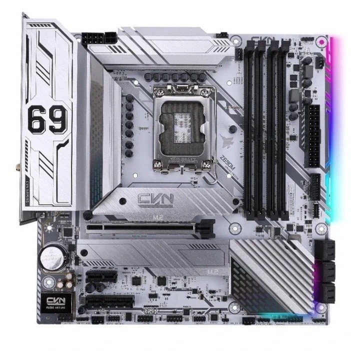 สีสัน Rainbow CVN Z690M GAMING FROZEN V20 1700 เมนบอร์ดรองรับ cpu 12/13 Generation
