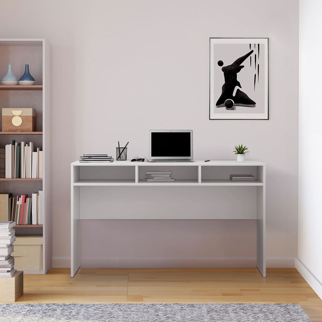 SB Design Square โต๊ะทำงาน รุ่น Pause ขนาด 120 ซม. สีขาว (120x40x75)  แบรนด์ KONCEPT FURNITURE