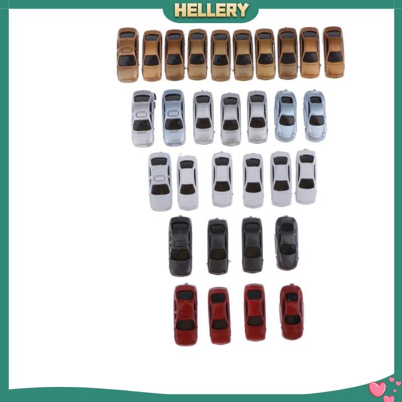 [HelleryPH] 30 ชิ้นทาสีโมเดลรถยนต์ N Scale Train Street Road Scenery ภูมิทัศน์ 1:150