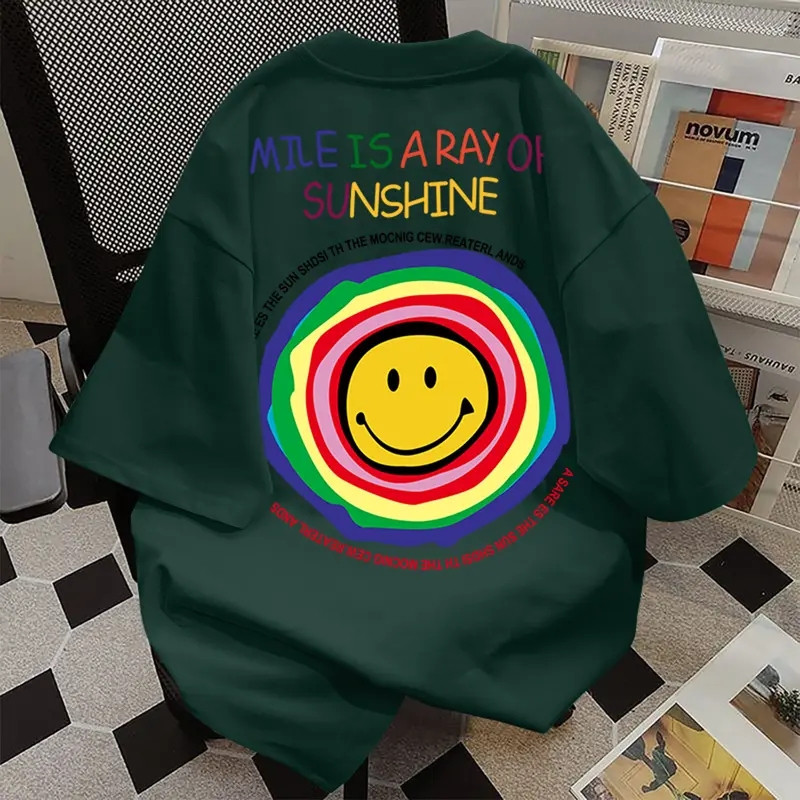 Top.street เสื้อ oversize ผ้าCotton 100% สไตล์เกาหลี ใส่สบาย เสื้อแฟชั่น ผู้ชายและผู้หญิง 'SMTLE IS ARAY'