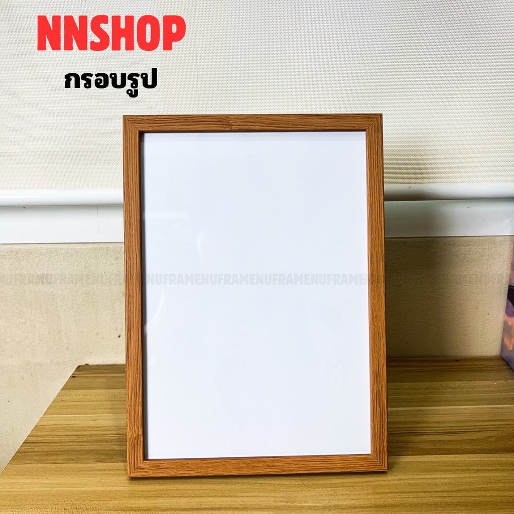 กรอบรูปวินเทจ 3x4 4x6 5x7 6x8 A5 7x9 8x10 8x12 A4 9x12 10x12 มีกระจกใส ขาตั้ง แขวนผนัง - รูปที่ 2
