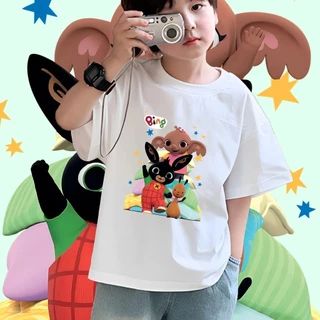 (จัดส่งตลอด 24 ชั่วโมง)KIDS TNASA แขนสั้น 'BING' t shirt แฟชั่น สไตล์เกาหลี เด็กผู้ชาย/girl โคตรนุ่ม