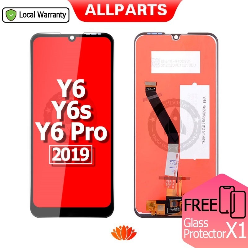 Allparts 6.09 "จอแสดงผลสําหรับHUAWEI Y6 Pro Prime Y6S 2019 Honor 8A LCD Touch Screen Digitizerเปลี่ย
